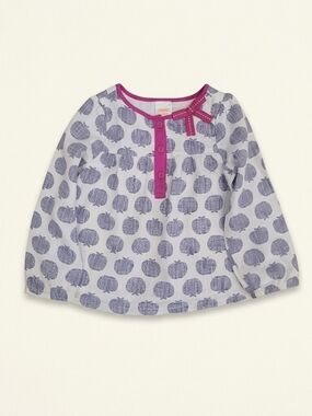 Gymboree Toddler Girls Apple Long Sleeve Top 18-24M Lined